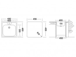 Мойка врезная Классика CLM480.480 -GT6K 0C