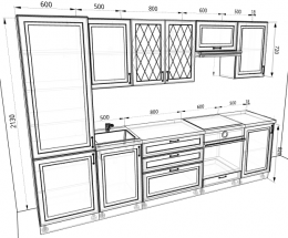 Кухня Ницца 3,0 метра