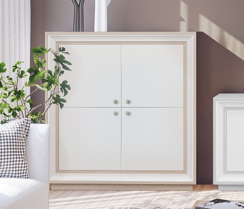 Распашной шкаф  4-х дверный низкий Прато