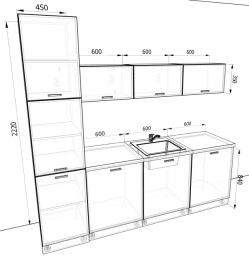 Кухня Люкс 2,3 метра
