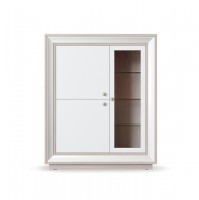 Шкаф-витрина  3-х дверный низкий (1 стеклодверь) Прато
