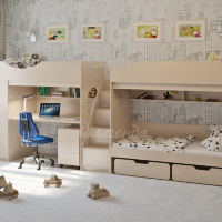 Трехъярусные  кровати